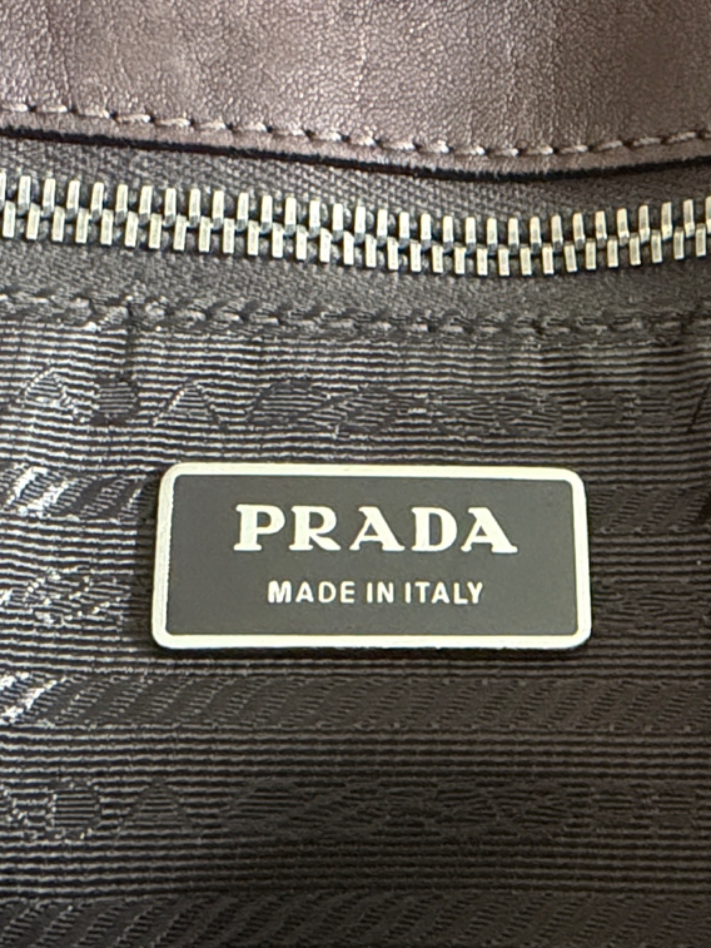 Prada Brown Tessuto Nylon Guafre Tote with Brown Leather Handles - Picture 5 of 5